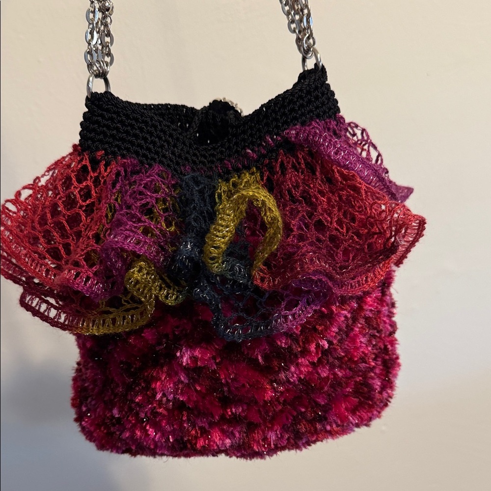 Handmade Multicolor Ruffled Women's Bag - Picture 8 of 17